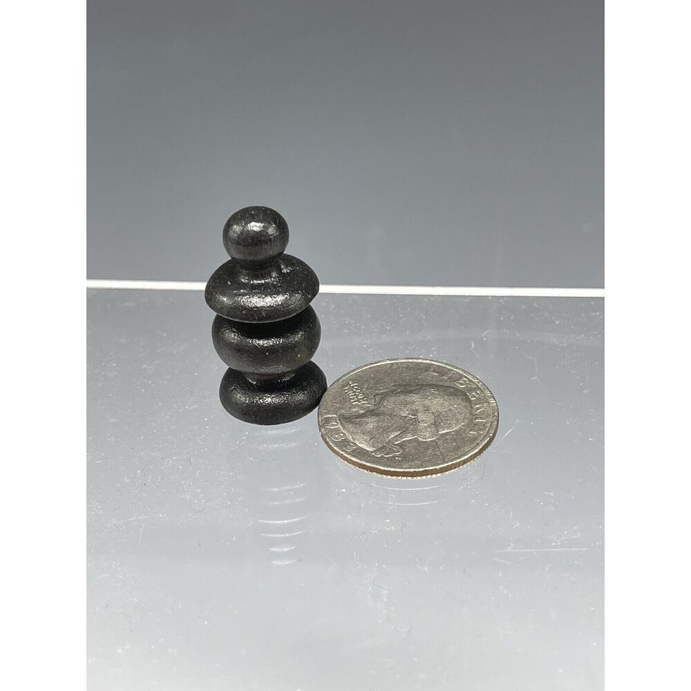 Marble Onyx Stone BISHOP Chess Piece Game Hand Carved Miniature‎ 1" Black